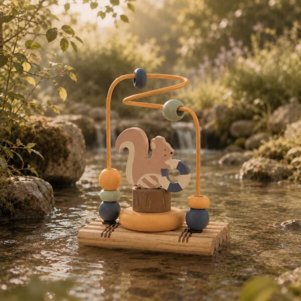 Scully the Squarrel on Raft Beads Maze ambiance
