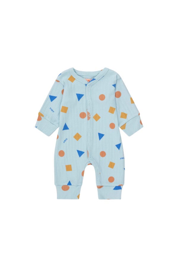 Geometric one-piece warm blue