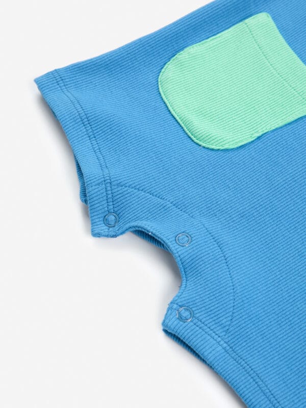Smiling blue playsuit - Image 5
