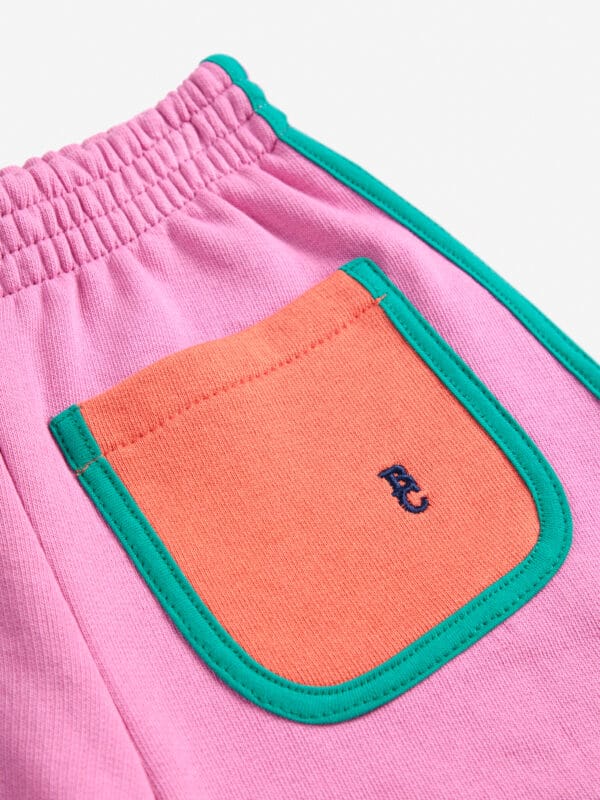 Pink color block shorts - Image 4