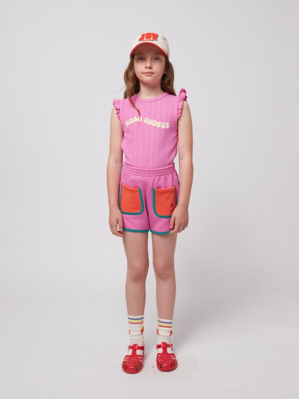 Pink color block shorts - Image 2
