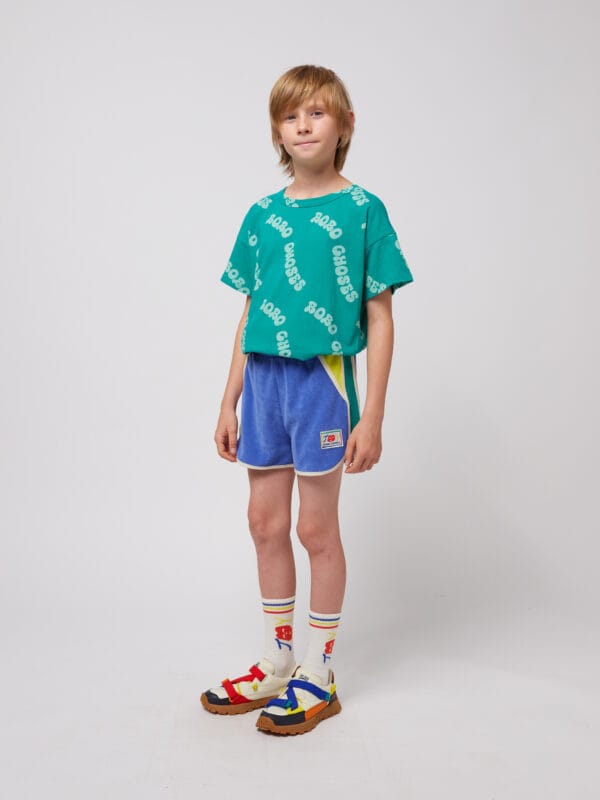 Smiling color block terry cloth shorts - Image 5