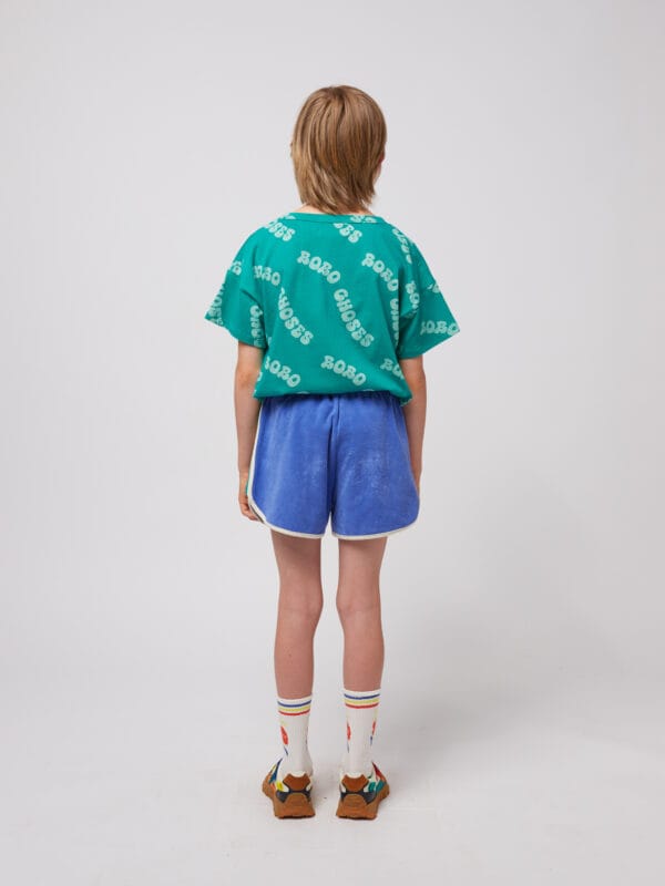 Smiling color block terry cloth shorts - Image 4