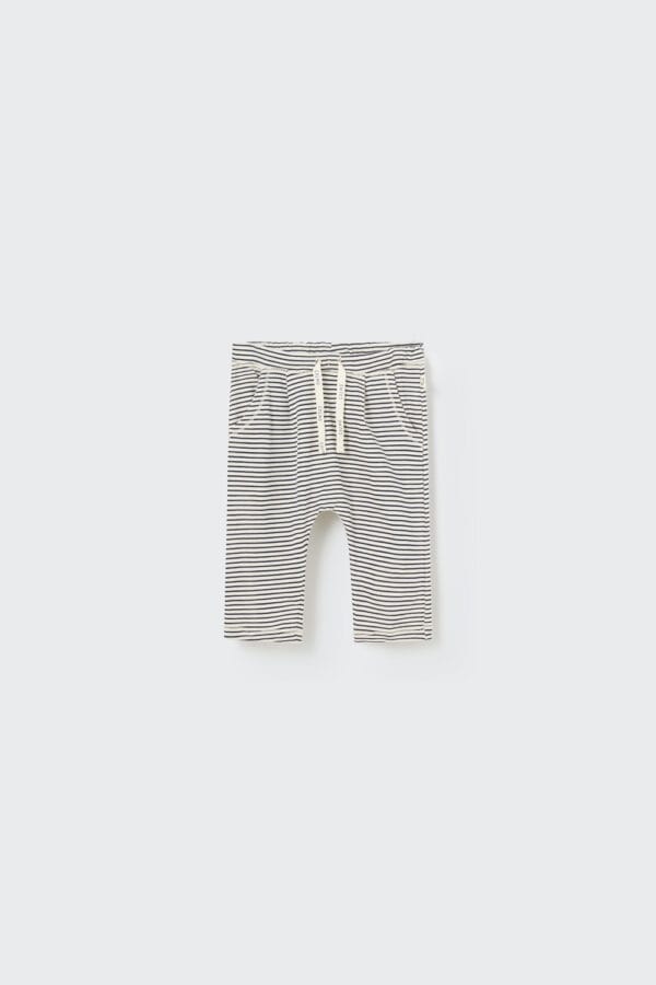 Organic slub baby pants navy