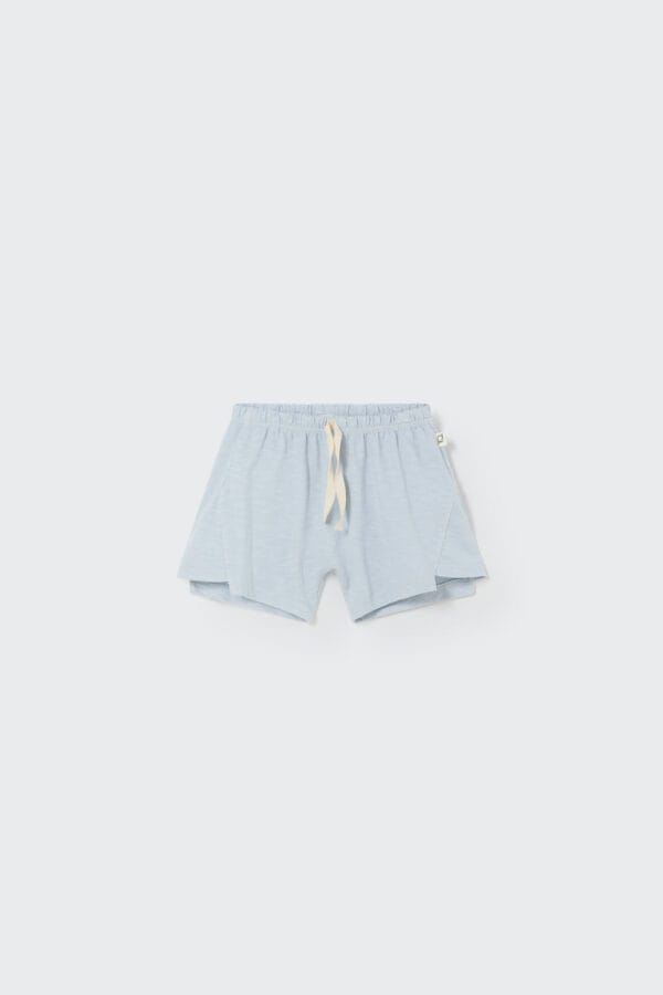 Organic slub baby shorts sky blue