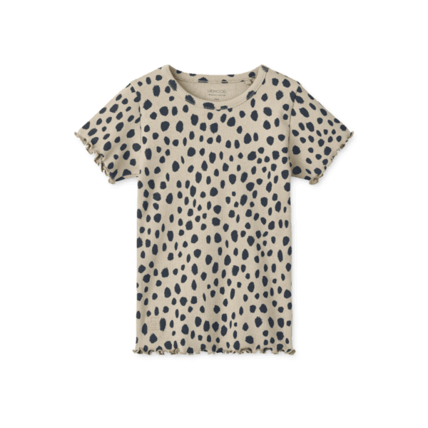 Nieve Printed Shortsleeve Rib T-shirt Leo spots