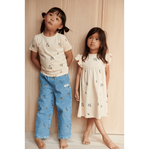 Neveah Printed Dress Peach - Image 4