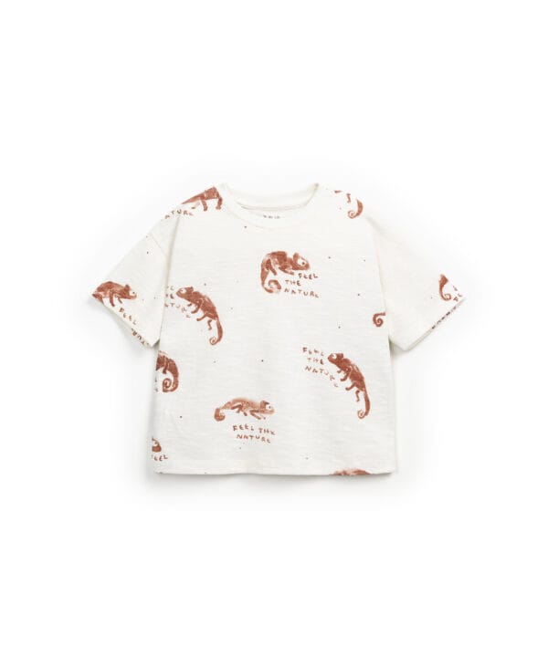 T-shirt printed rib