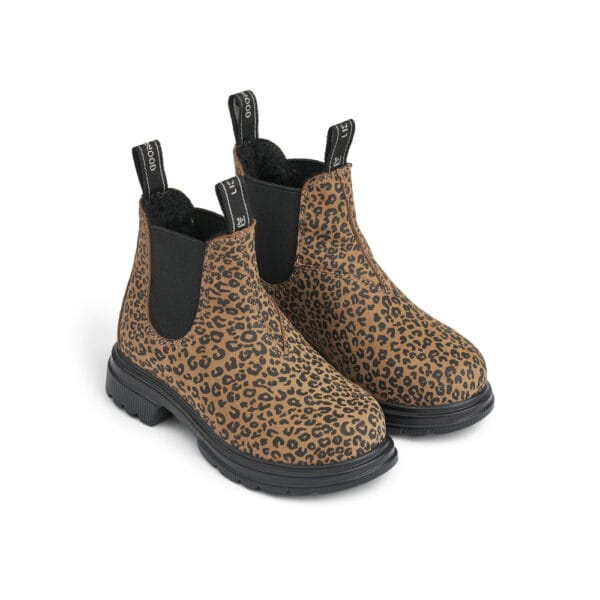 Daria Leather Boot Mini Leo Oat