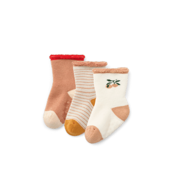Eloy Baby Socks 3-Pack Peach Sandy mix