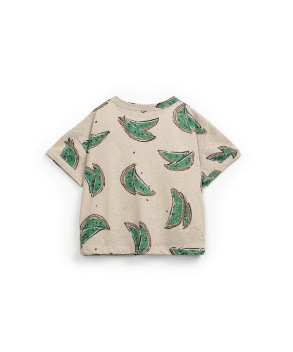T-shirt in a blend of organic cotton and linen - Image 2