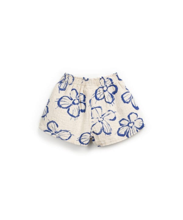 Cotton and linen shorts with floral print - Image 2