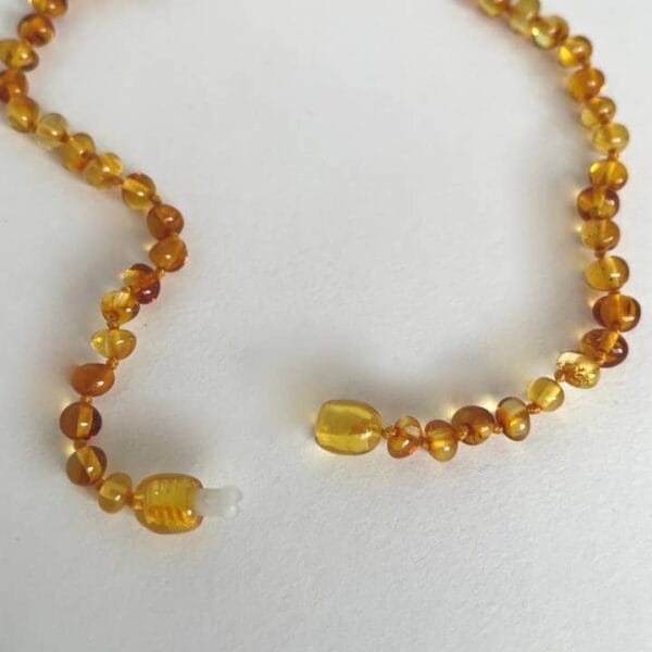 Honey amber teething necklace