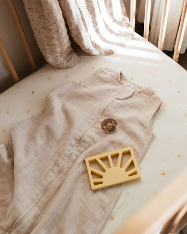 Organic cotton Muslin Sleep Bag Blush 0-6 Months - Image 3