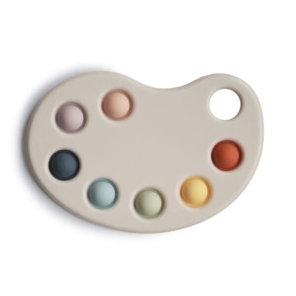 Mushie Paint Palette Press Toy Multi